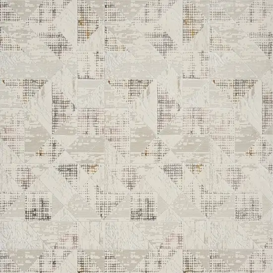 Beige Ivory and Gray Abstract Non Skid Area Rug Photo 7