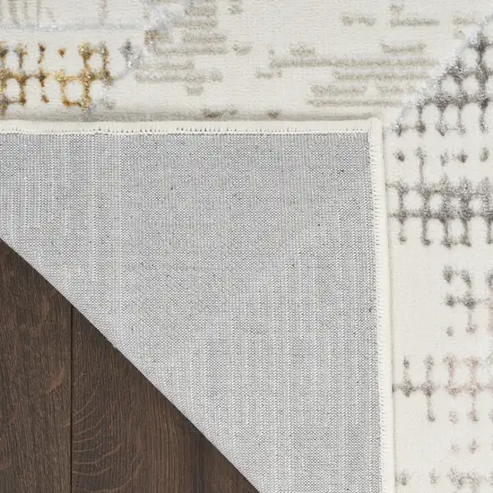 Beige Ivory and Gray Abstract Non Skid Area Rug Photo 3