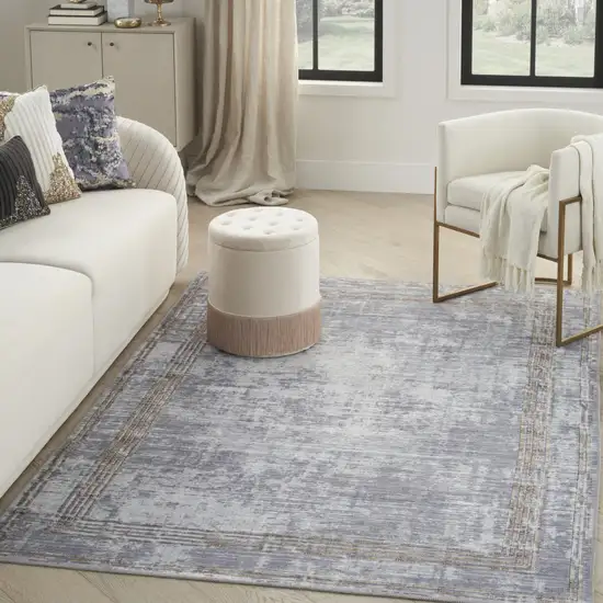 Beige Ivory and Gray Power Loom Area Rug Photo 9