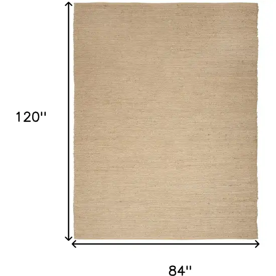 Beige Jute Hand Woven Area Rug Photo 3