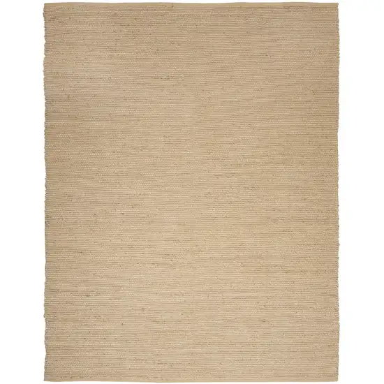 Beige Jute Hand Woven Area Rug Photo 4