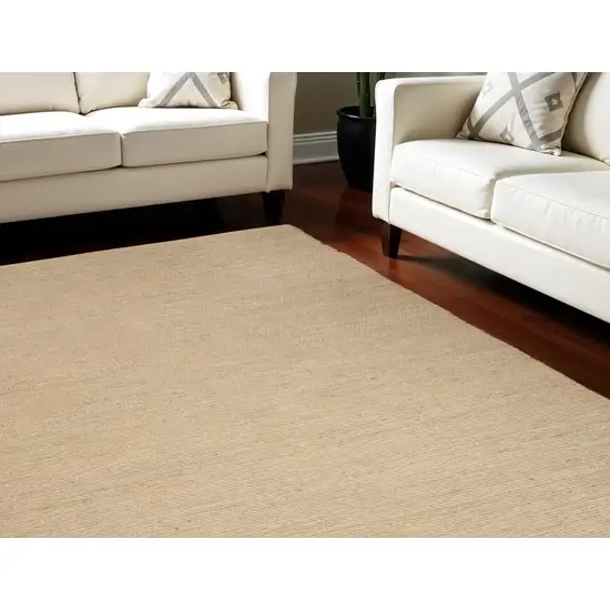 Beige Jute Hand Woven Area Rug Photo 1