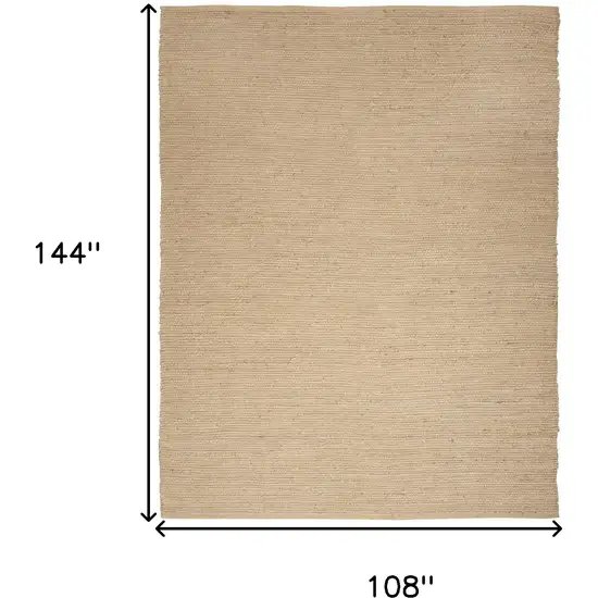 Beige Jute Hand Woven Area Rug Photo 3