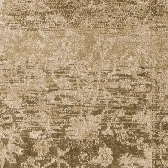 Beige Machine Woven Distressed Floral Traditional Indoor Area Rug Photo 2