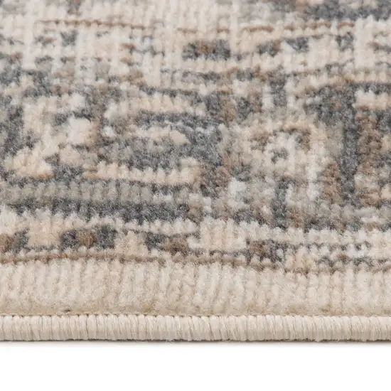 Beige Medallion Power Loom Area Rug Photo 8