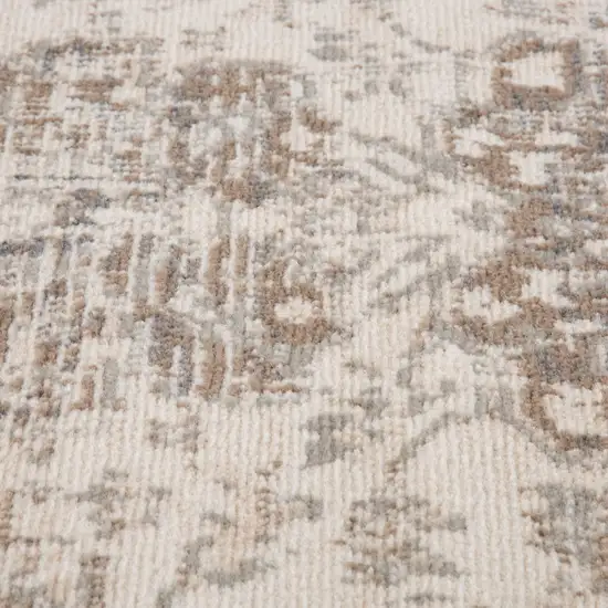 Beige Medallion Power Loom Area Rug Photo 9