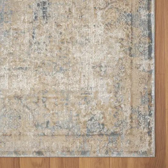 Beige Medallion Runner Rug Photo 5