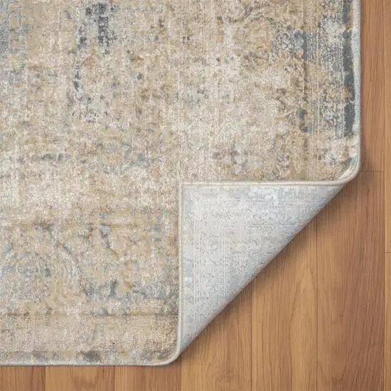 Beige Medallion Runner Rug Photo 6