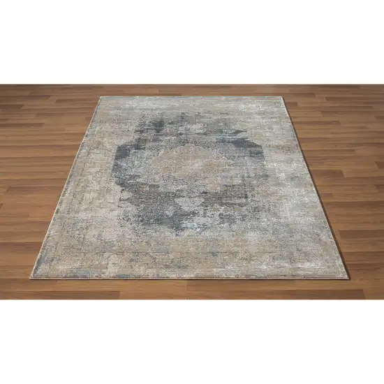 Beige Medallion Runner Rug Photo 2