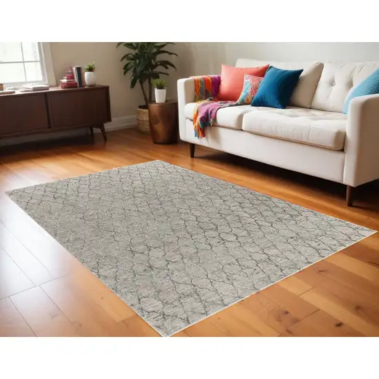 Beige Moroccan Stain Resistant Area Rug Photo 1