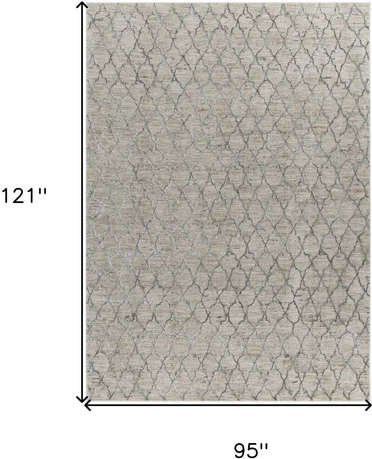 Beige Moroccan Stain Resistant Area Rug Photo 5