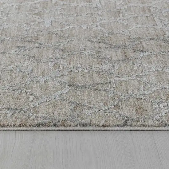 Beige Moroccan Stain Resistant Area Rug Photo 9