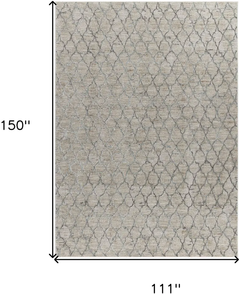 Beige Moroccan Stain Resistant Area Rug Photo 5