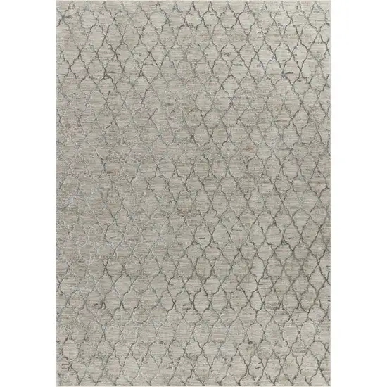 Beige Moroccan Stain Resistant Area Rug Photo 6