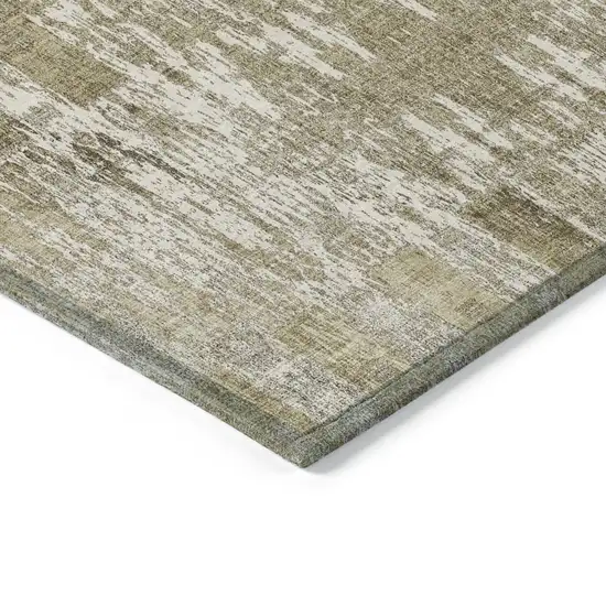 Beige Moroccan Washable Non Skid Indoor Outdoor Area Rug Photo 4