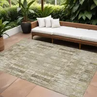 Photo of Beige Moroccan Washable Non Skid Indoor Outdoor Area Rug