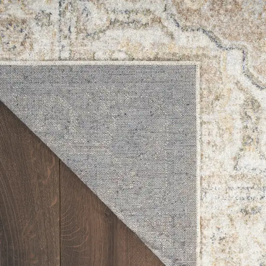 Beige Oriental Power Loom Area Rug Photo 4