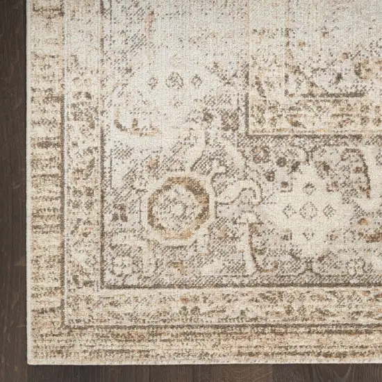 Beige Oriental Power Loom Area Rug Photo 3