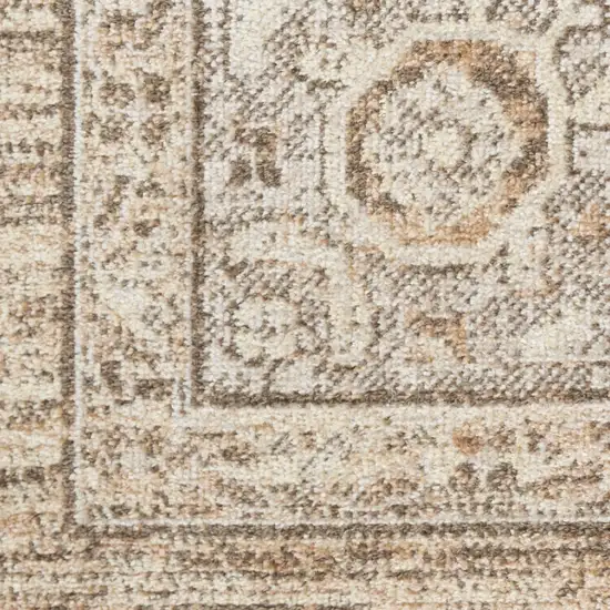 Beige Oriental Power Loom Area Rug Photo 5