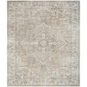 Photo of Beige Oriental Power Loom Area Rug