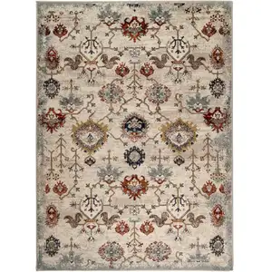 Photo of Beige Oriental Power Loom Area Rug