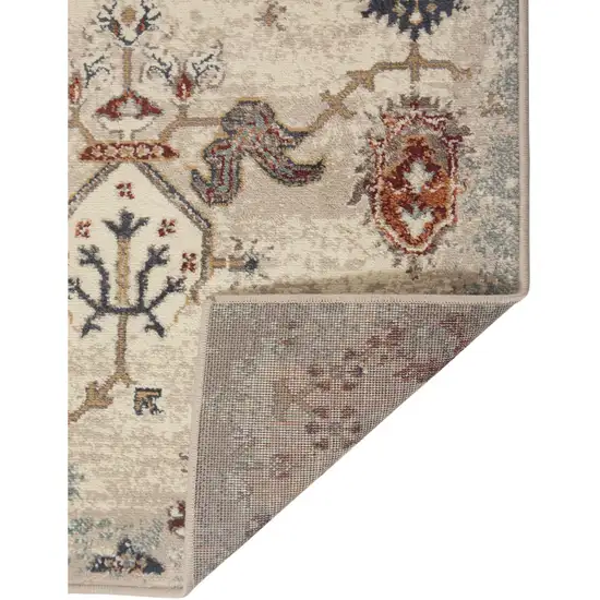 Beige Oriental Power Loom Area Rug Photo 3