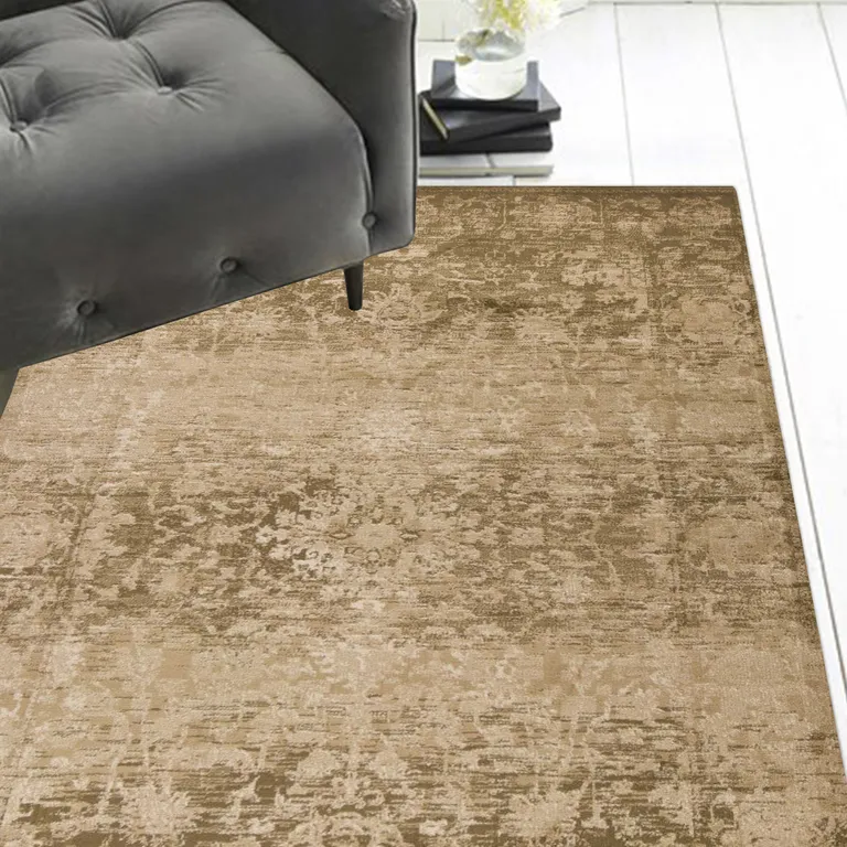 Beige Polypropylene Area Rug Photo 4