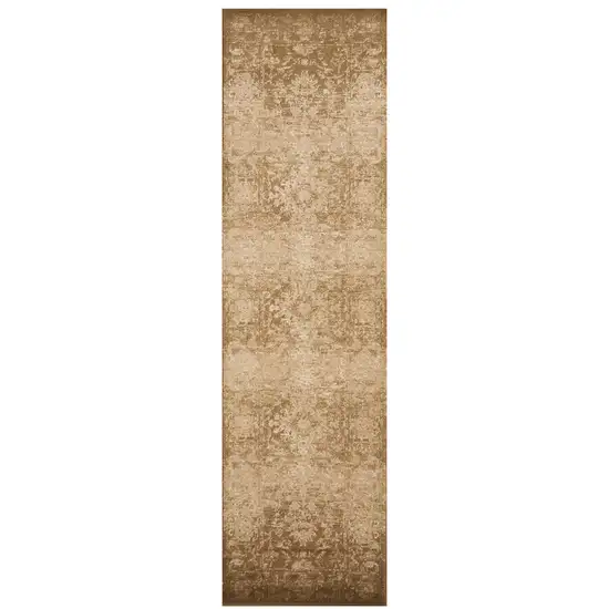 2' X 8' Beige Polypropylene Runner Rug Photo 2