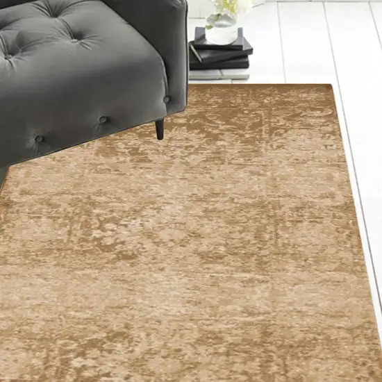 Beige Polypropylene Runner Rug Photo 3