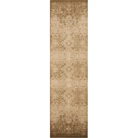 2' X 8' Beige Polypropylene Runner Rug Photo 2