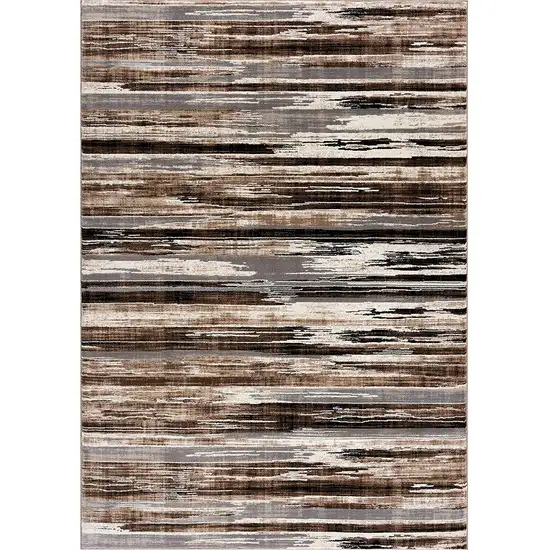 Beige Rustic Strokes Runner Rug Photo 4