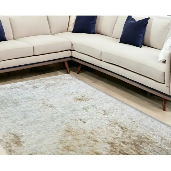 Beige Shag Hand Tufted Area Rug Photo 2