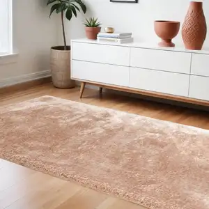 Photo of Beige Shag Hand Tufted Area Rug