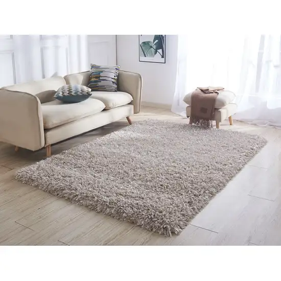 Beige Shag Hand Tufted Area Rug Photo 4