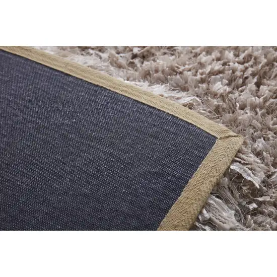 Beige Shag Hand Tufted Area Rug Photo 5