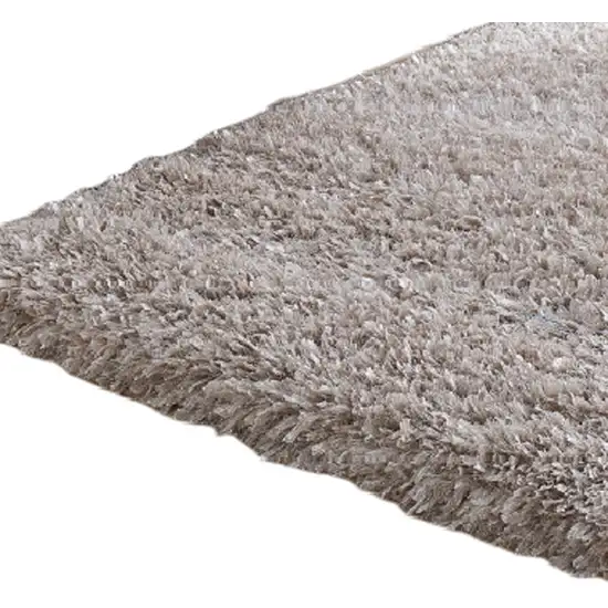 Beige Shag Hand Tufted Area Rug Photo 6