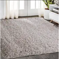 Photo of Beige Shag Hand Tufted Area Rug