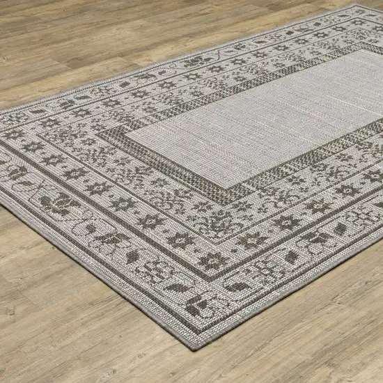 Beige Stain Resistant Indoor Outdoor Area Rug Photo 6