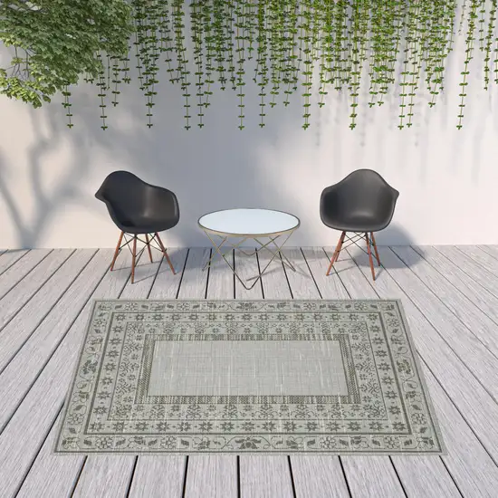 Beige Stain Resistant Indoor Outdoor Area Rug Photo 2