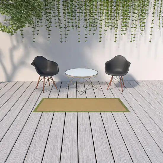 Beige Stain Resistant Indoor Outdoor Area Rug Photo 2