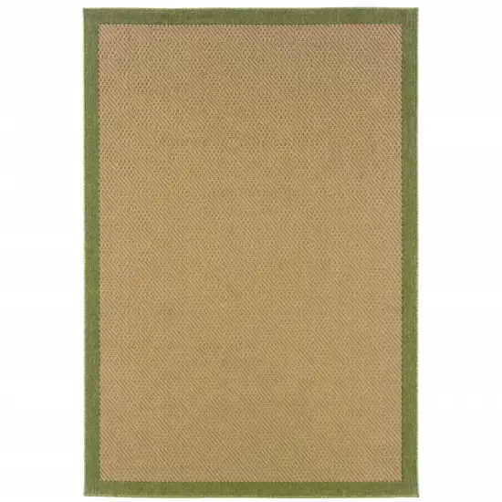 Beige Stain Resistant Indoor Outdoor Area Rug Photo 1