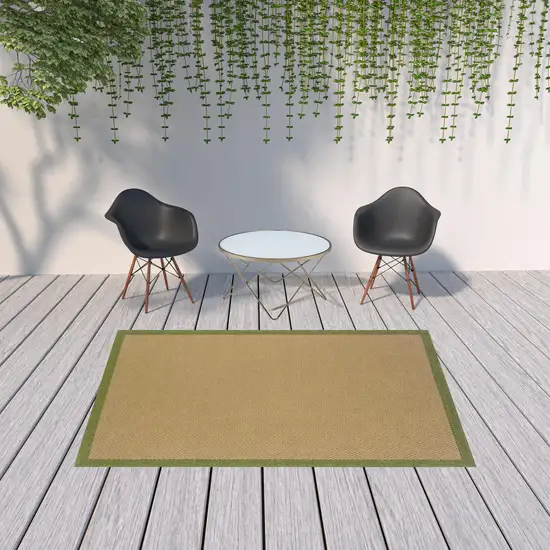 Beige Stain Resistant Indoor Outdoor Area Rug Photo 2