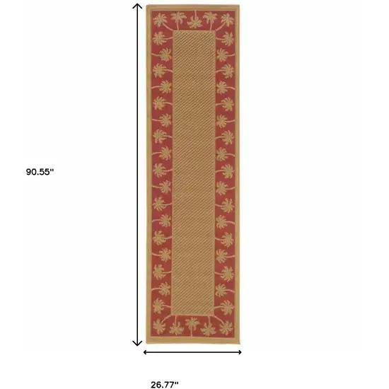 Beige Stain Resistant Indoor Outdoor Area Rug Photo 5