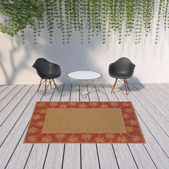 Beige Stain Resistant Indoor Outdoor Area Rug Photo 2