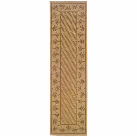 Beige Stain Resistant Indoor Outdoor Area Rug Photo 1