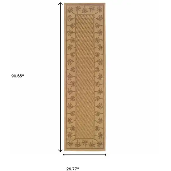 Beige Stain Resistant Indoor Outdoor Area Rug Photo 5