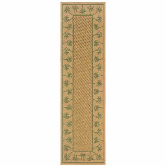 Beige Stain Resistant Indoor Outdoor Area Rug Photo 1