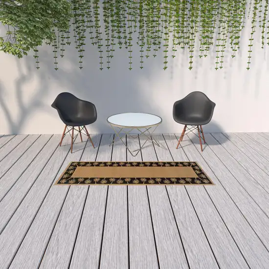 Beige Stain Resistant Indoor Outdoor Area Rug Photo 2