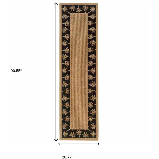 Beige Stain Resistant Indoor Outdoor Area Rug Photo 5