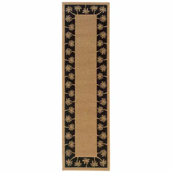 Beige Stain Resistant Indoor Outdoor Area Rug Photo 1